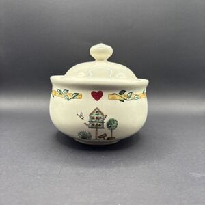 Thomson Pottery Birdhouse Sugar Bowl with Lid
